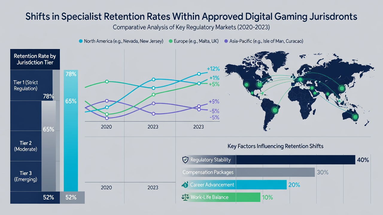Infographic detailing specialist movement patterns between digital gaming operators in regulated markets